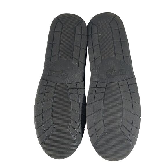 EDDIE BAUER! BLACK GENUINE SUEDE LEATHER MOC STYLE, PLUSH LINED SLIPPERS! SZ 13 - Picture 9 of 10